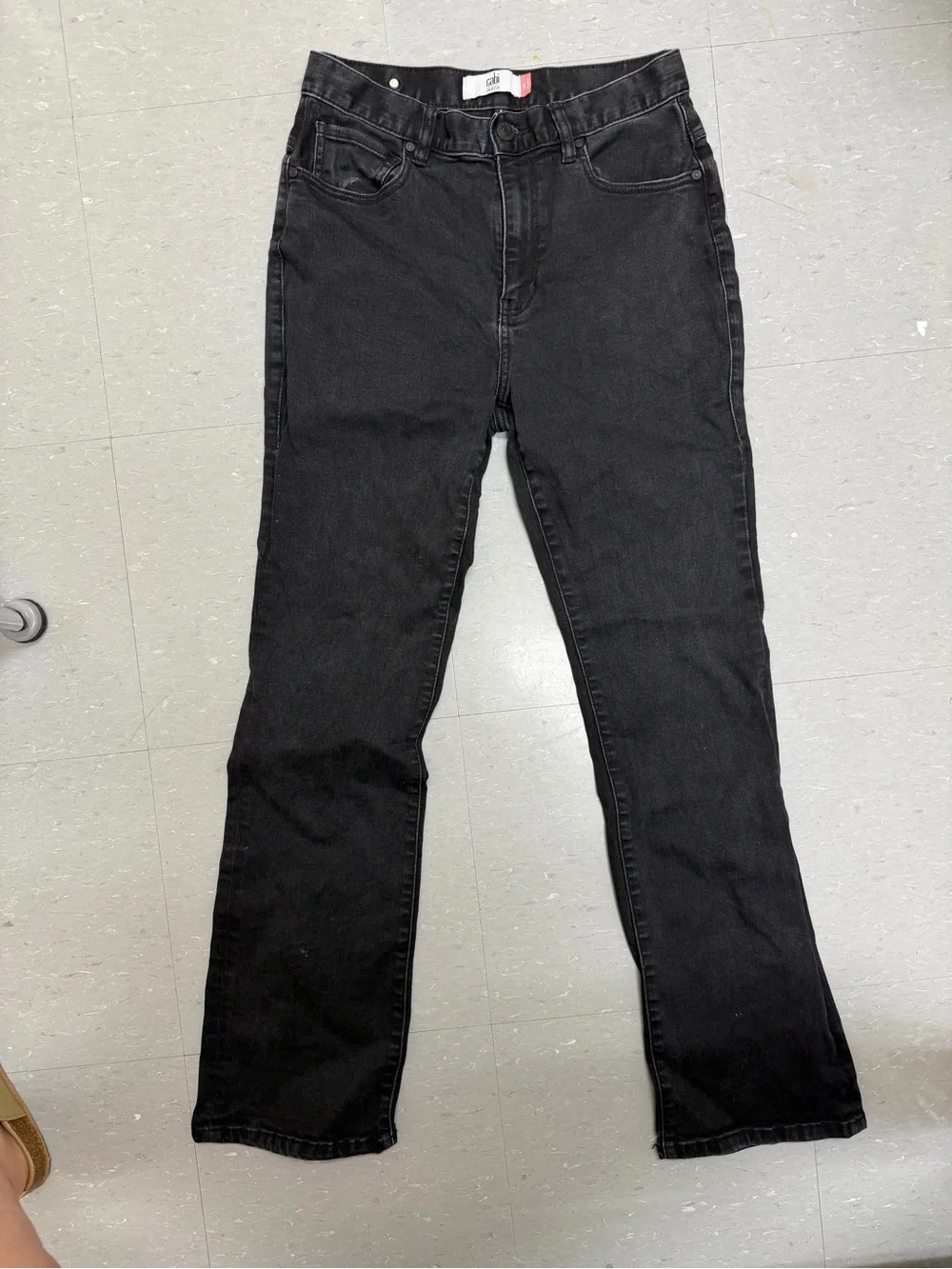 CAbi Straight-Leg Black Jeans